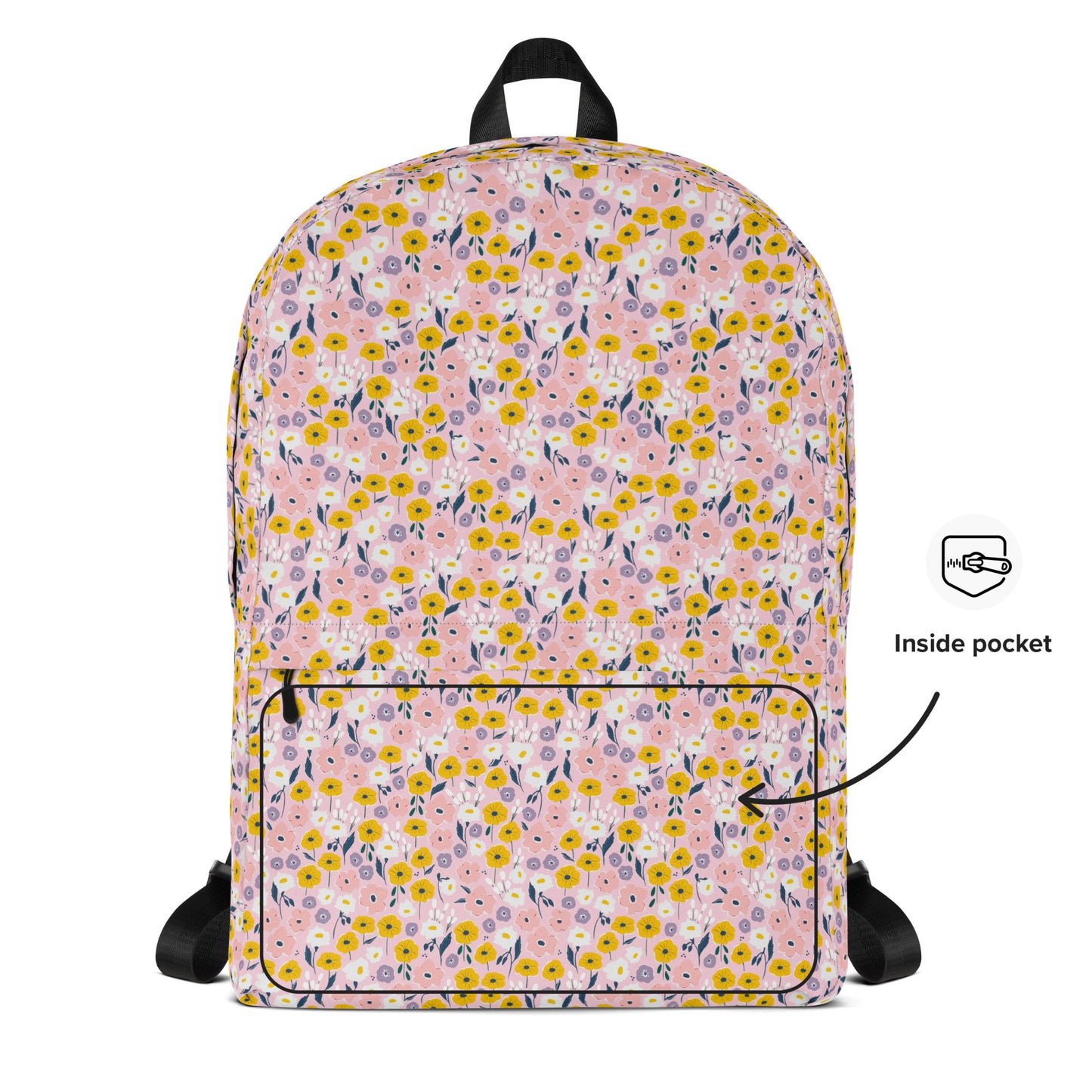 90s Pink & Yellow Floral Backpack