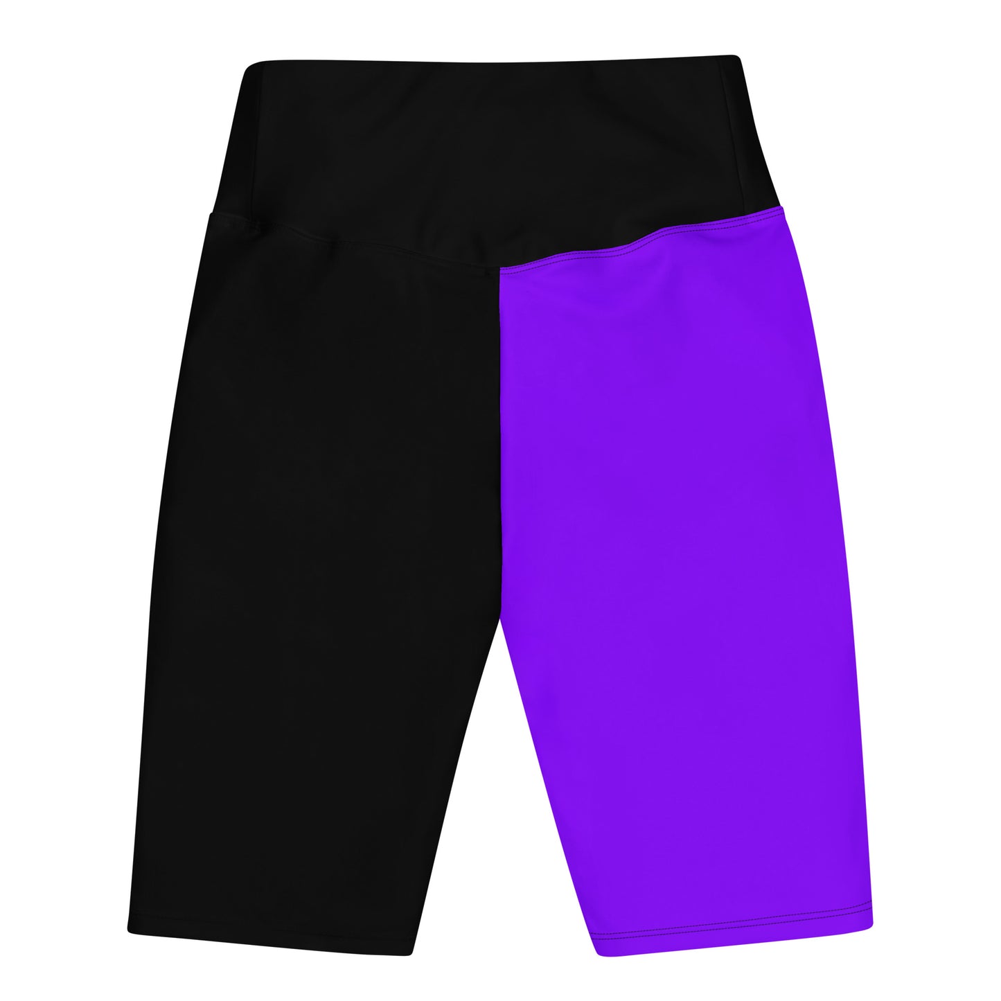 Neon Purple + Black Biker Shorts