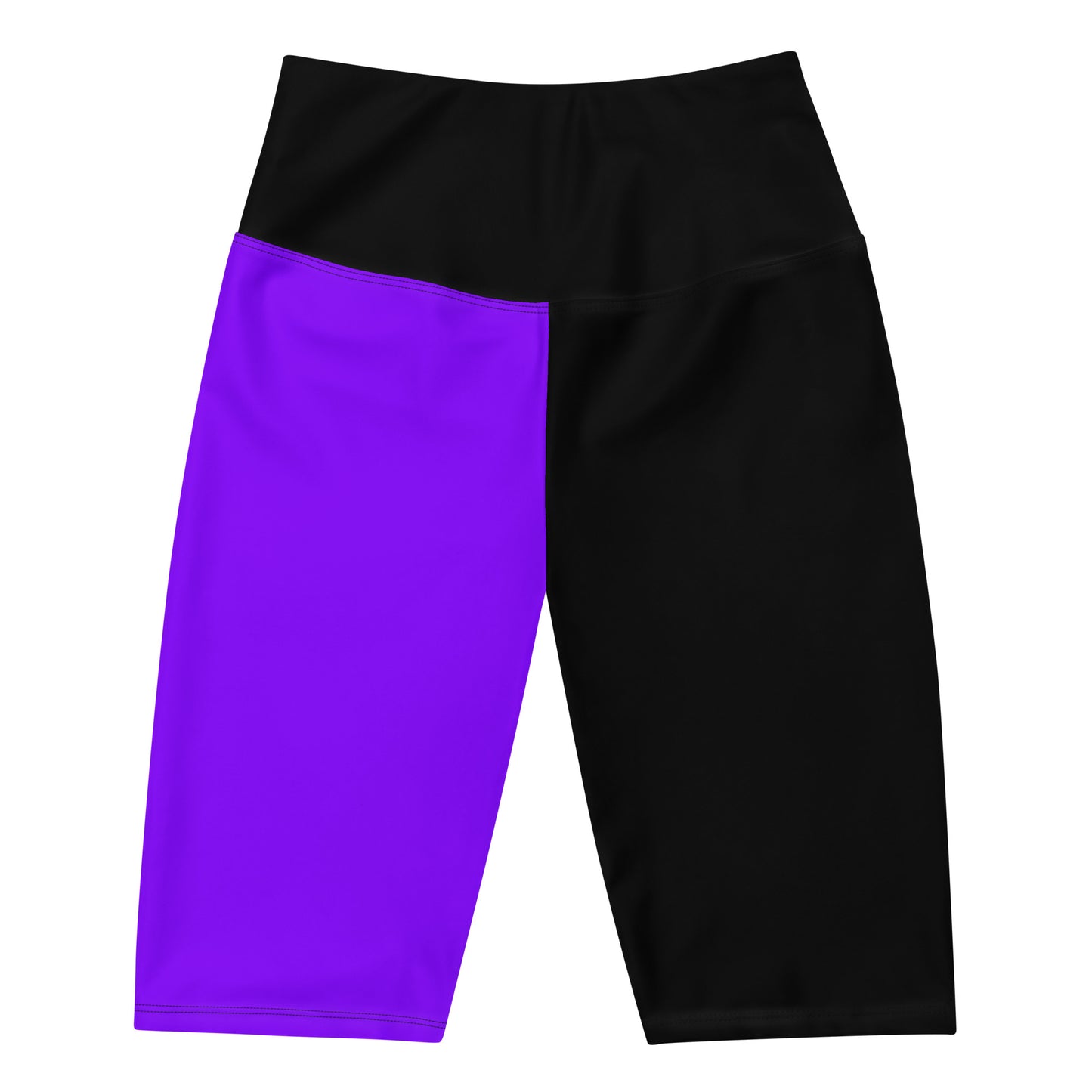 Neon Purple + Black Biker Shorts