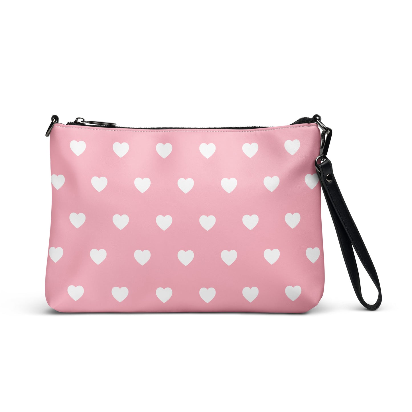 Pink & White Hearts Crossbody Bag