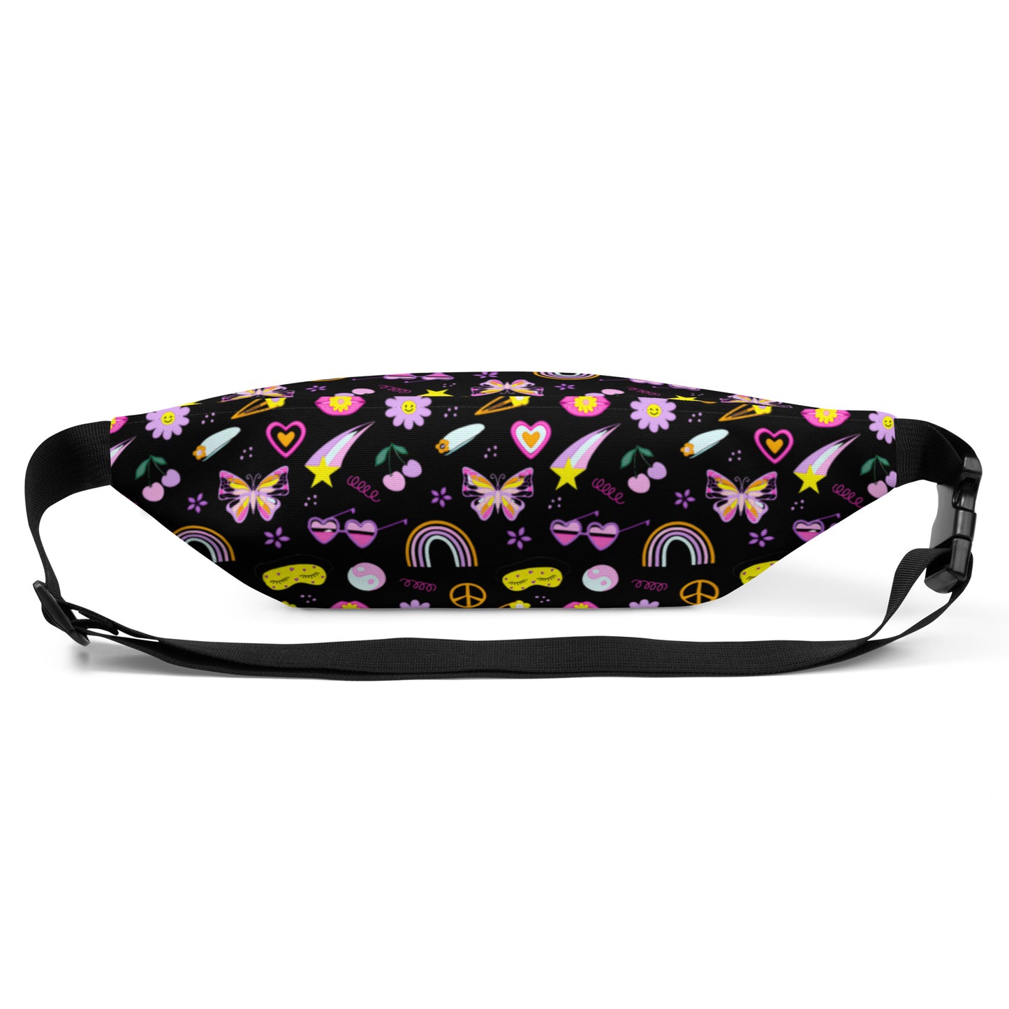 Black Rainbow Star Fanny Pack