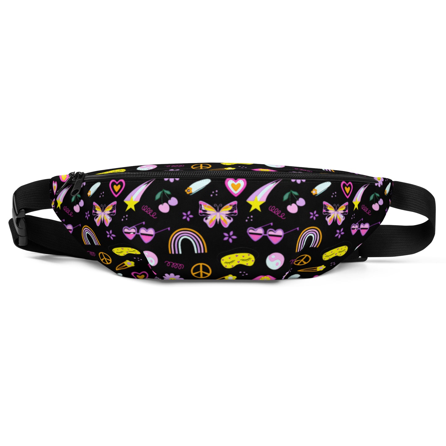 Black Rainbow Star Fanny Pack