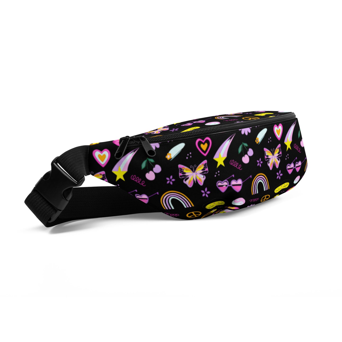 Black Rainbow Star Fanny Pack