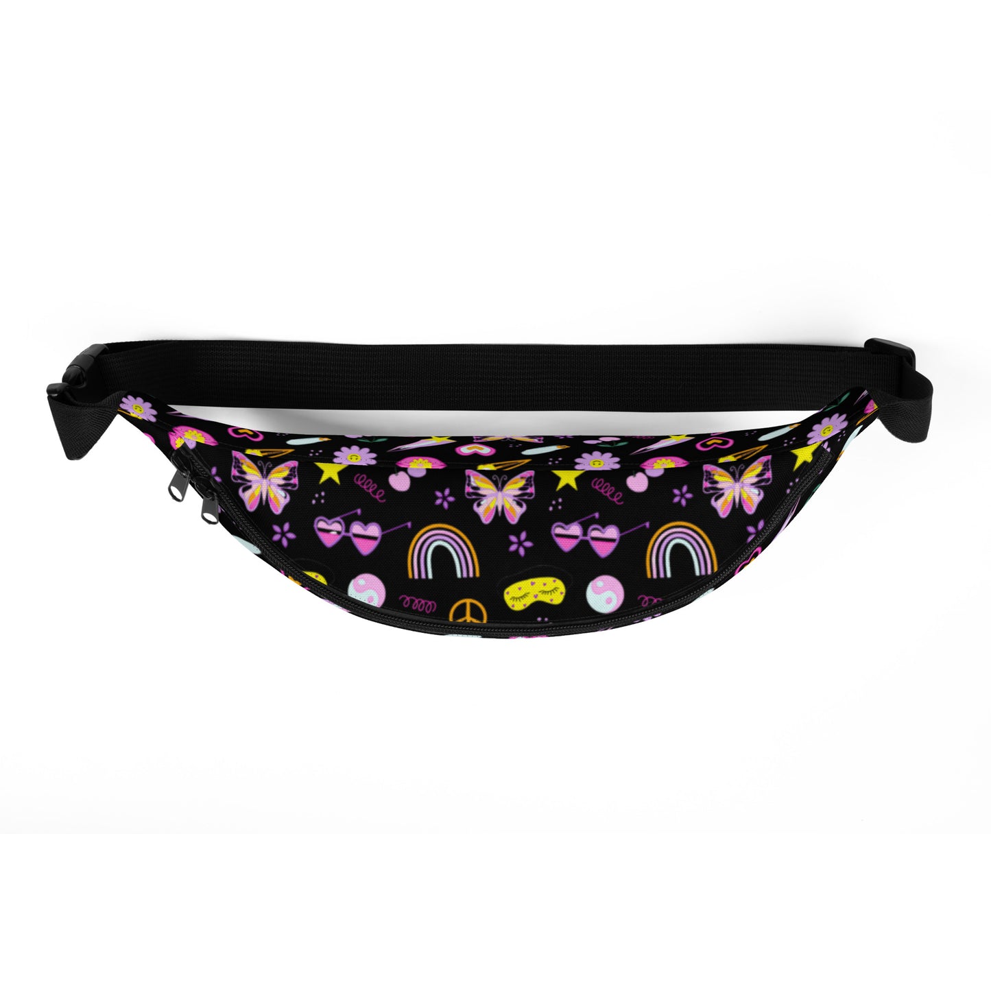 Black Rainbow Star Fanny Pack