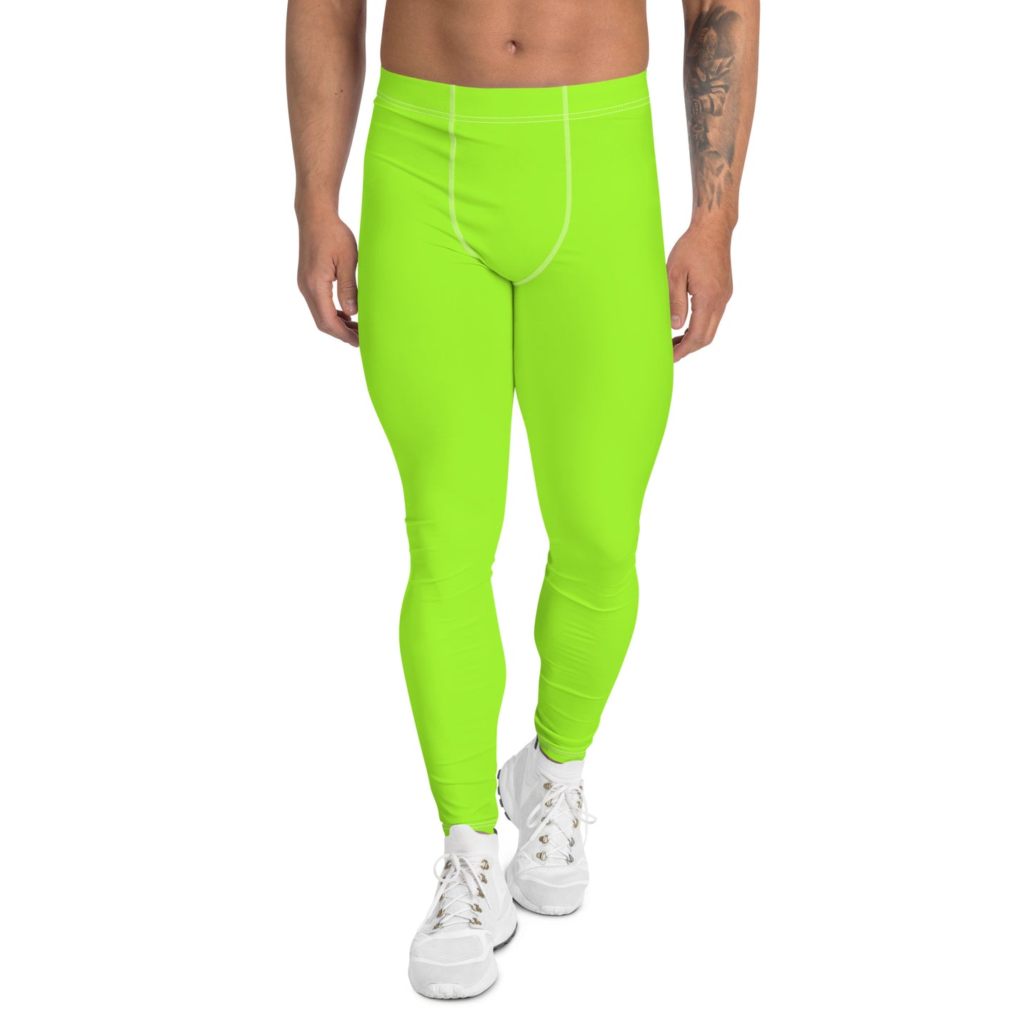 Neon Green Mens Leggings