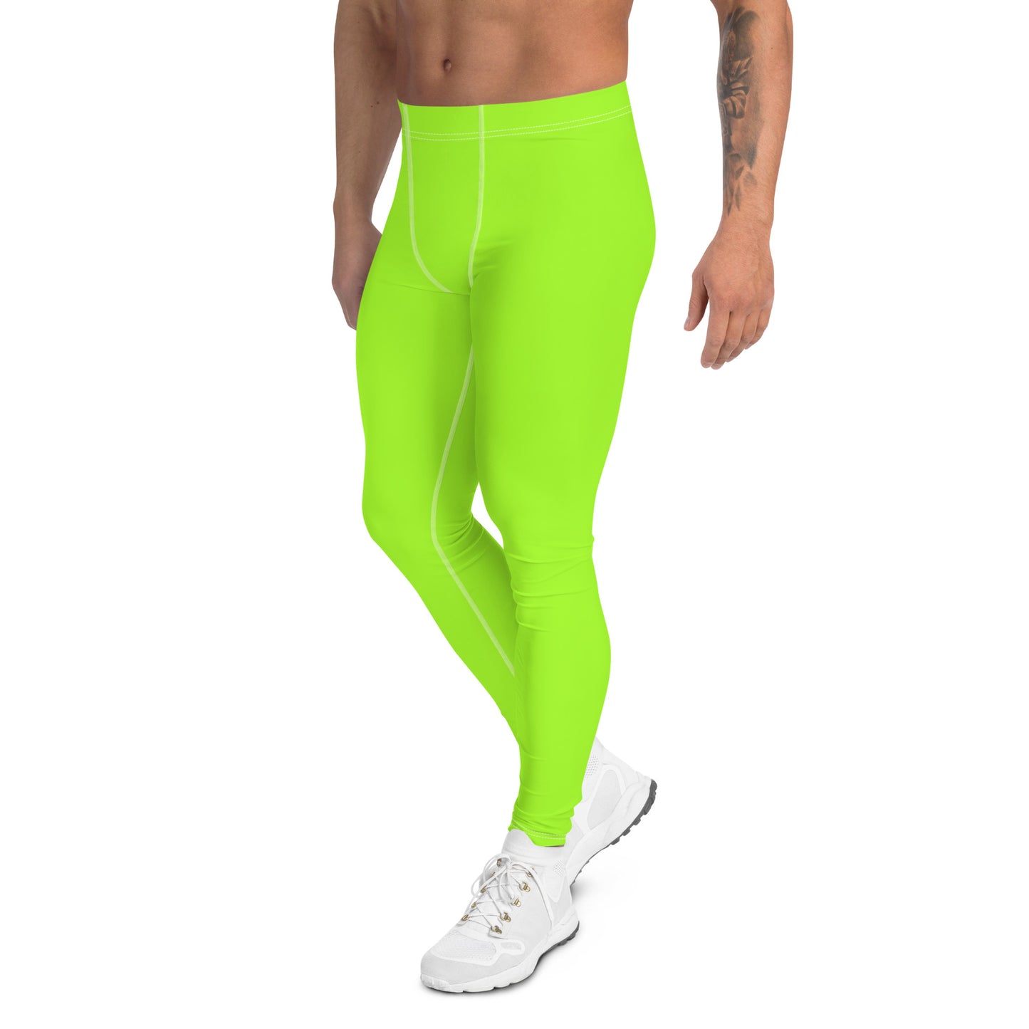 Neon Green Mens Leggings