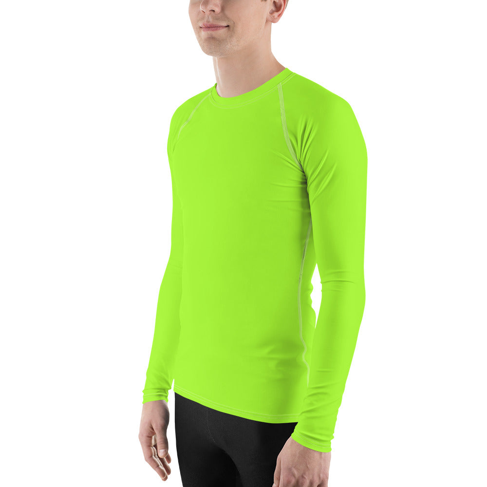 Neon Green Mens Rash Guard