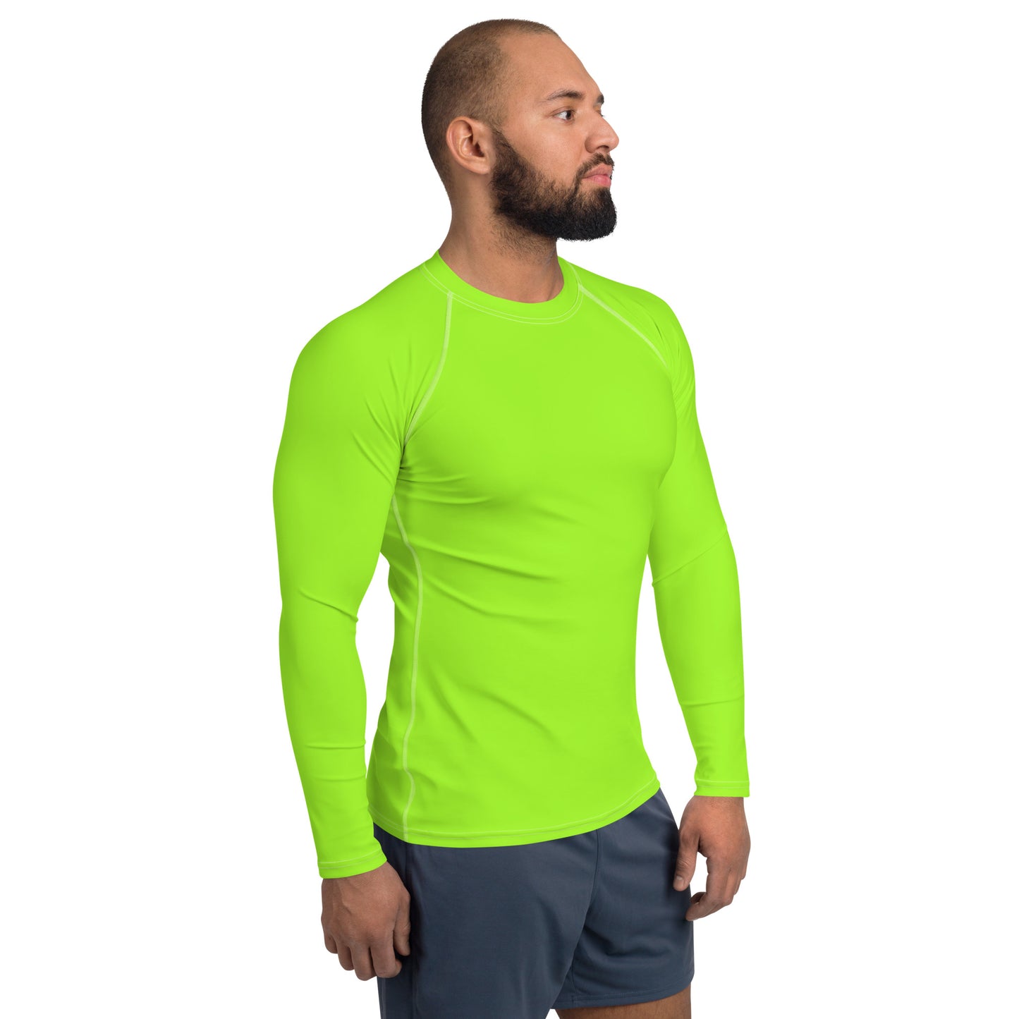 Neon Green Mens Rash Guard