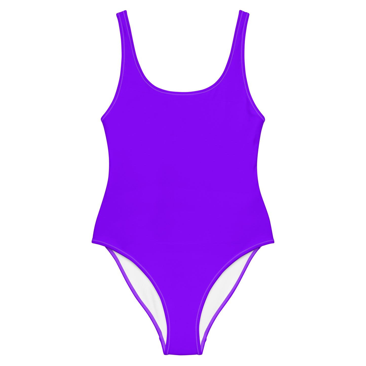 Highlighter Neon Purple One-Piece Swimsuit