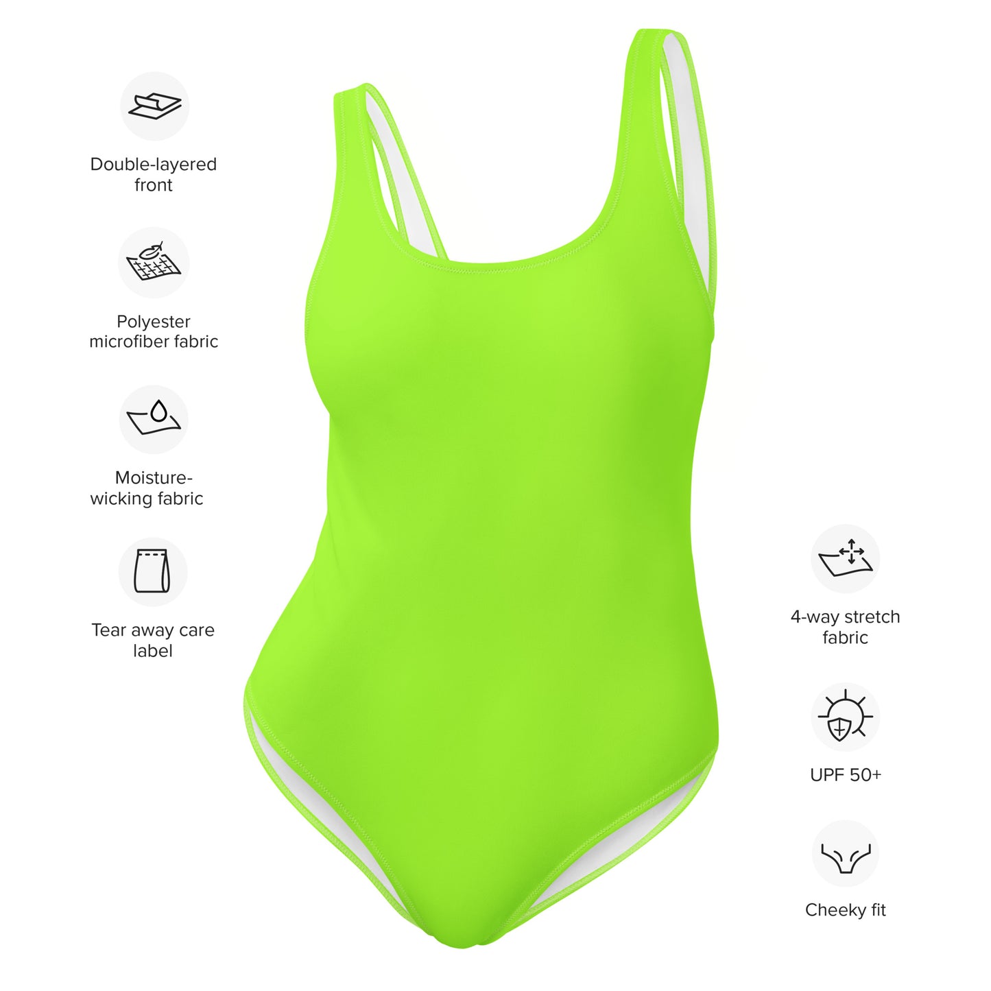 Neon Green One-Piece Swimsuit