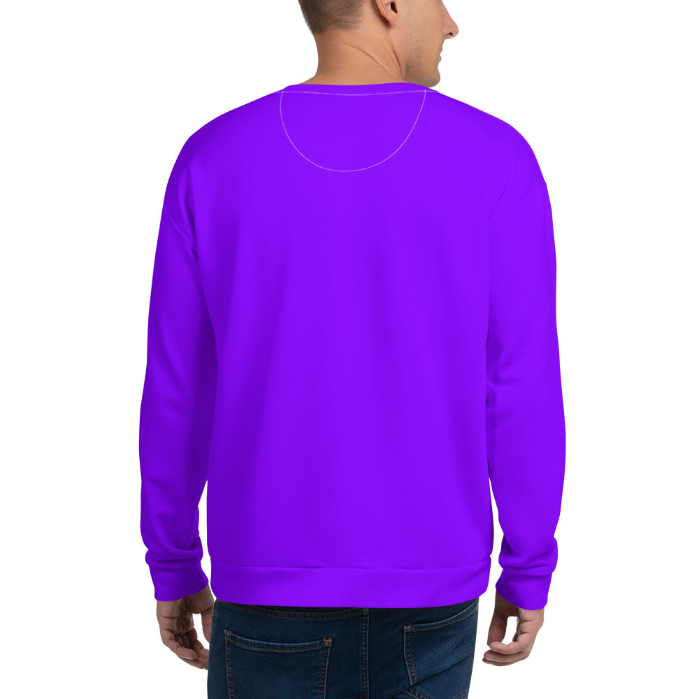 Neon Highlighter Purple Unisex Eco Sweatshirt