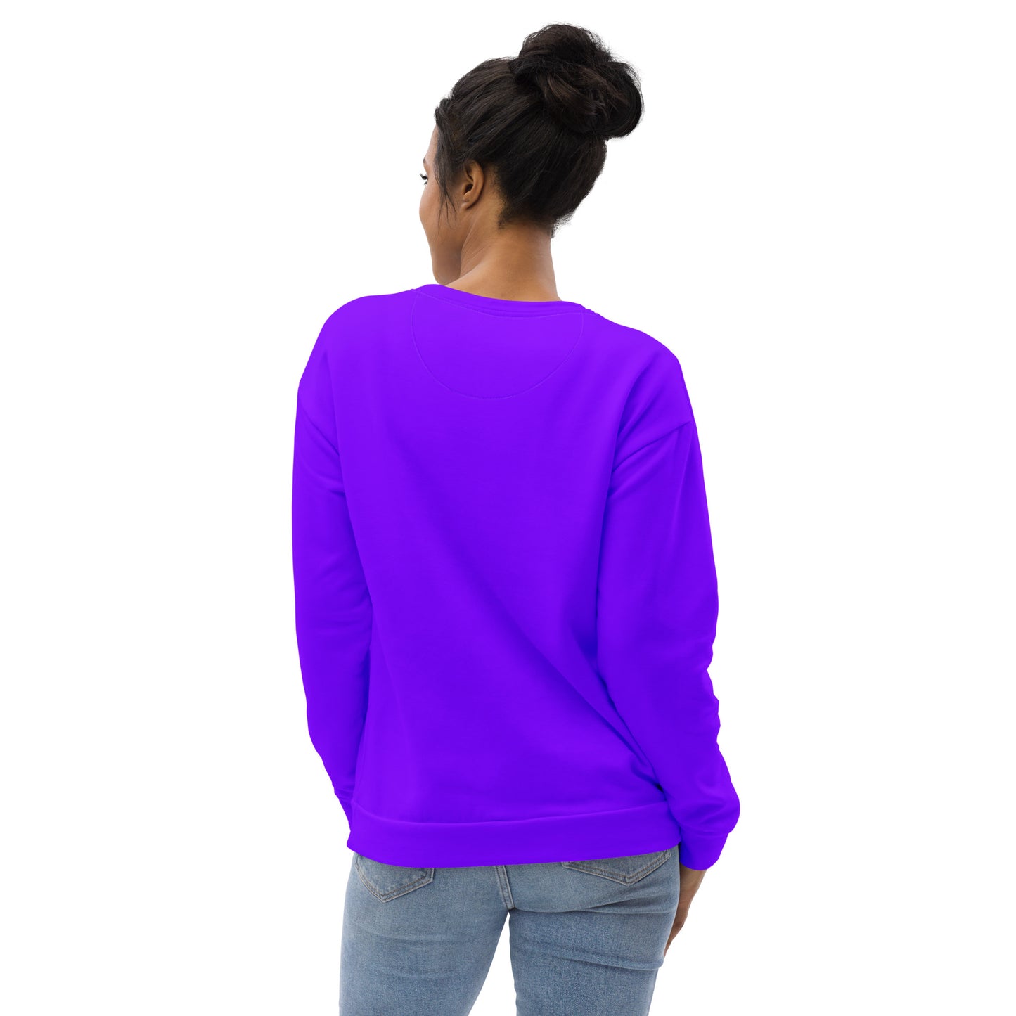 Neon Highlighter Purple Unisex Eco Sweatshirt