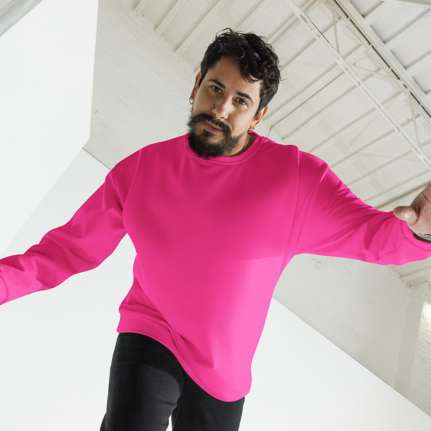 Neon Pink Unisex Eco Sweatshirt
