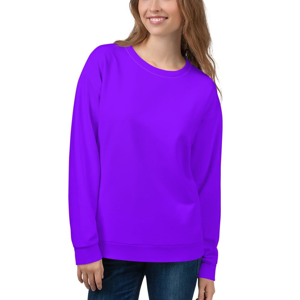 Neon Highlighter Purple Unisex Eco Sweatshirt