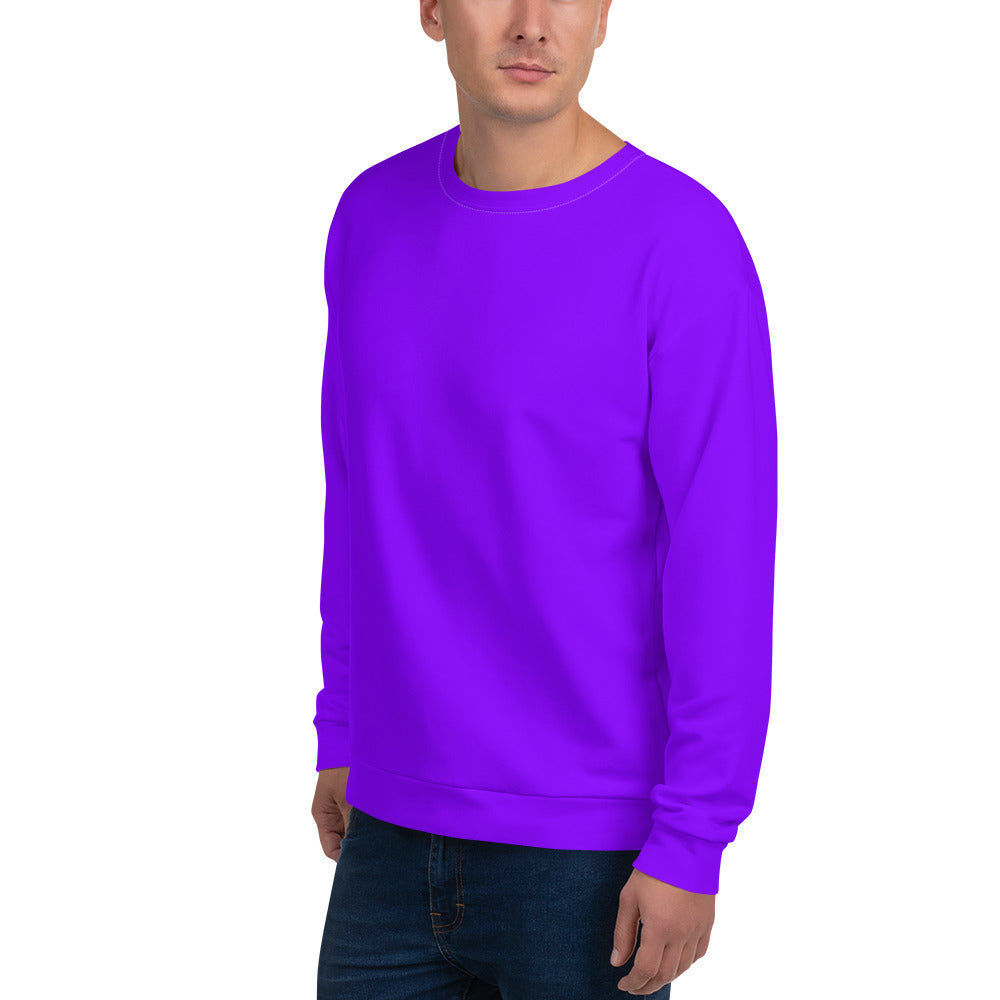 Neon Highlighter Purple Unisex Eco Sweatshirt
