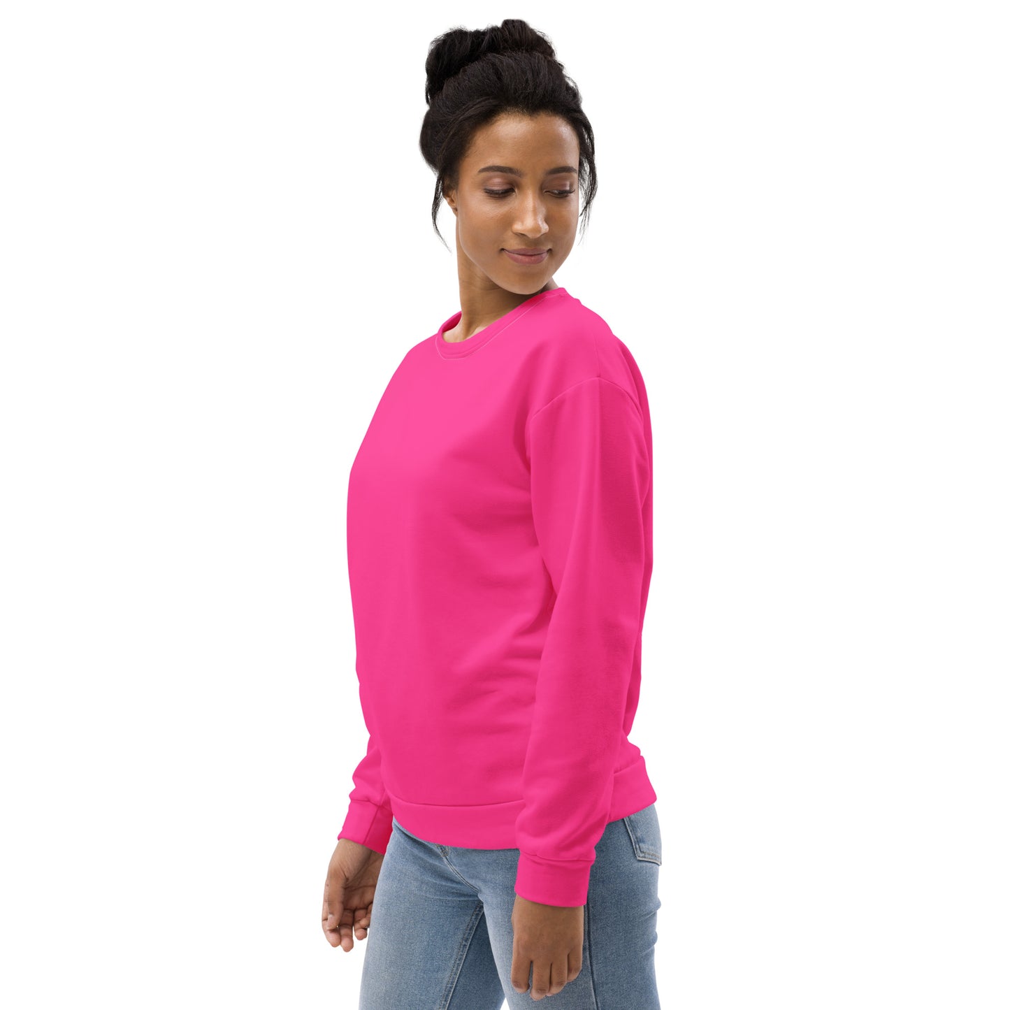 Neon Pink Unisex Eco Sweatshirt