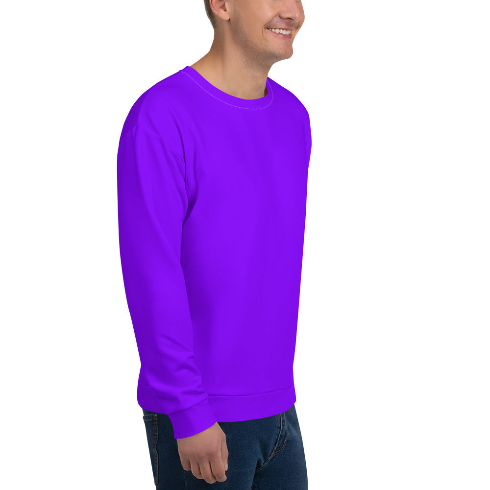 Neon Highlighter Purple Unisex Eco Sweatshirt