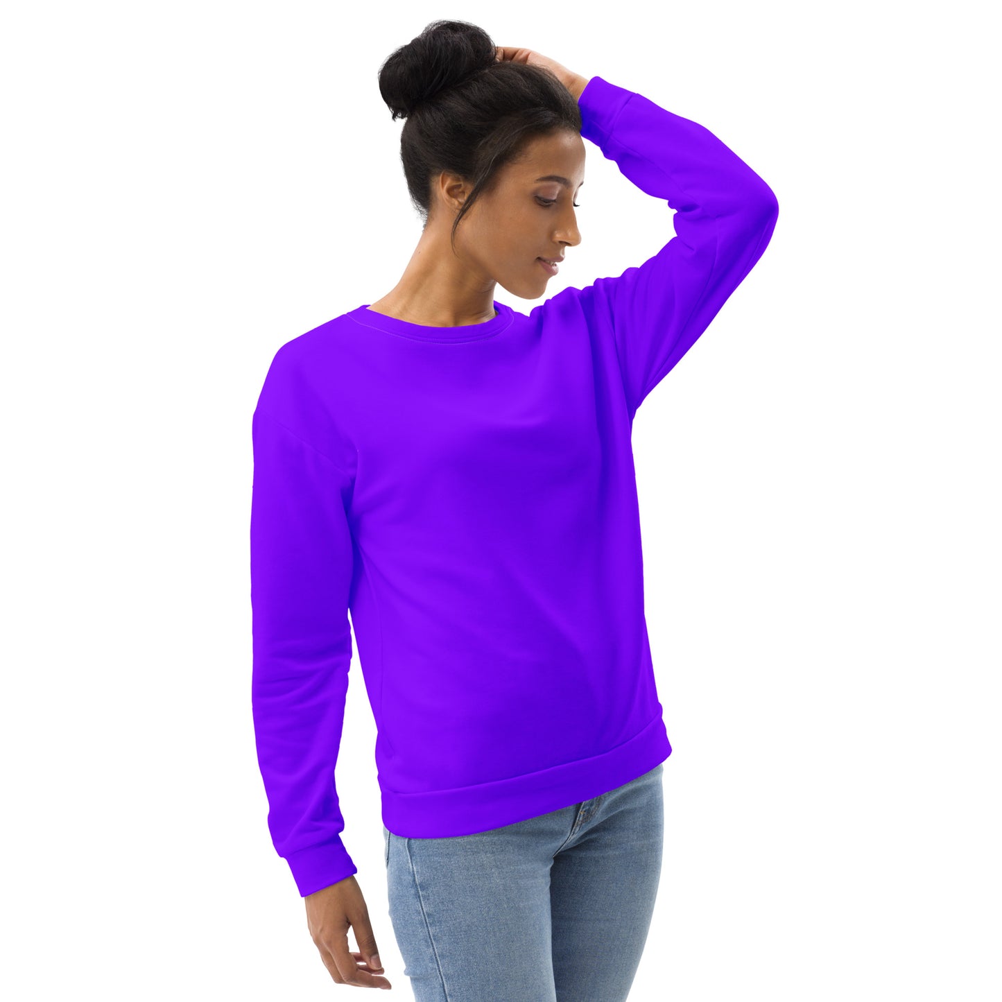 Neon Highlighter Purple Unisex Eco Sweatshirt