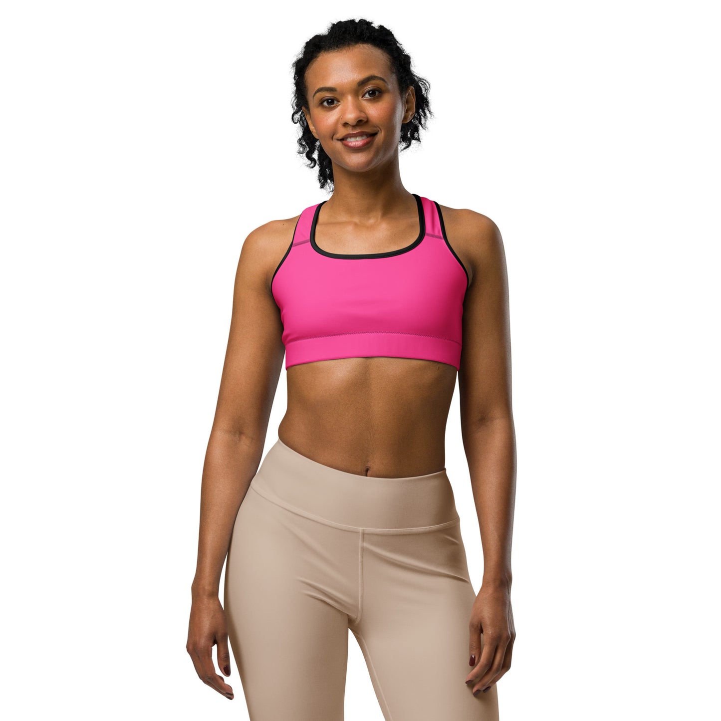 Neon Pink Custom Color Sports Bra