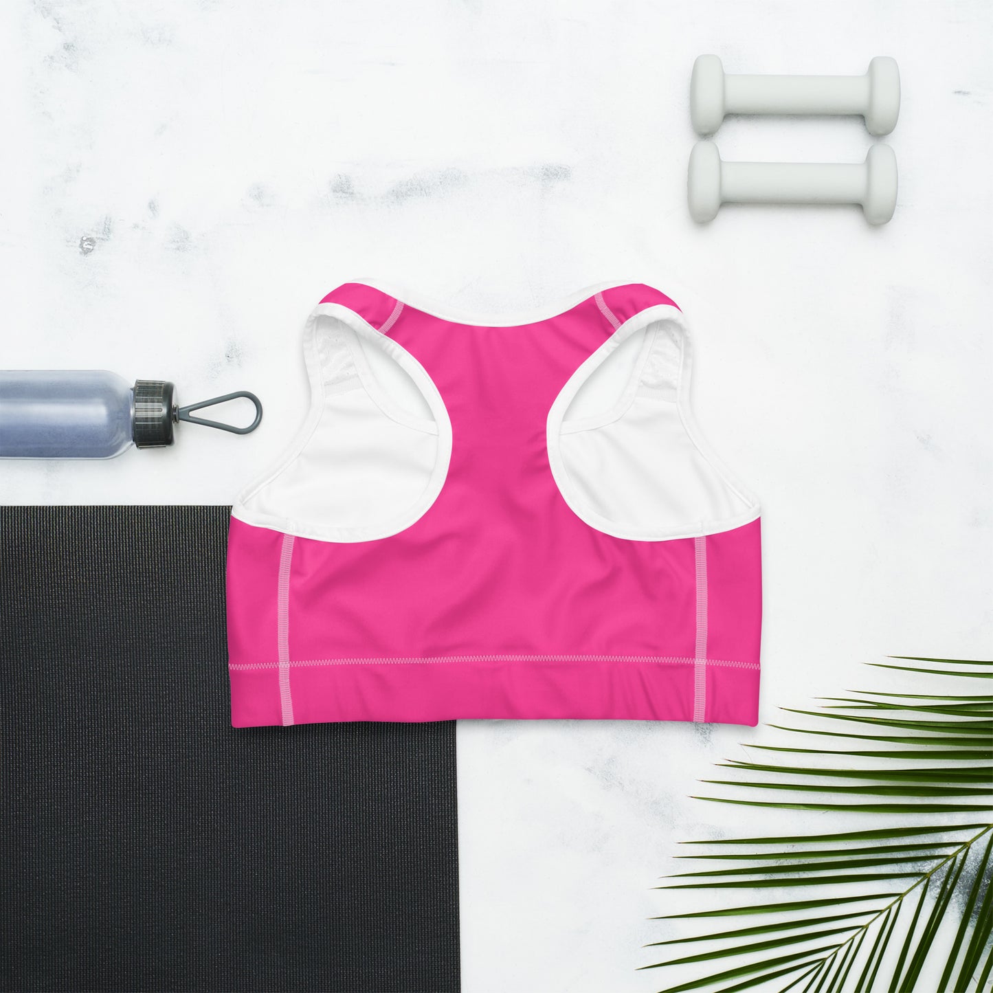 Neon Pink Custom Color Sports Bra