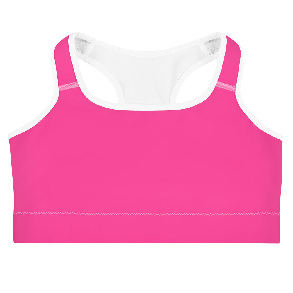 Neon Pink Custom Color Sports Bra
