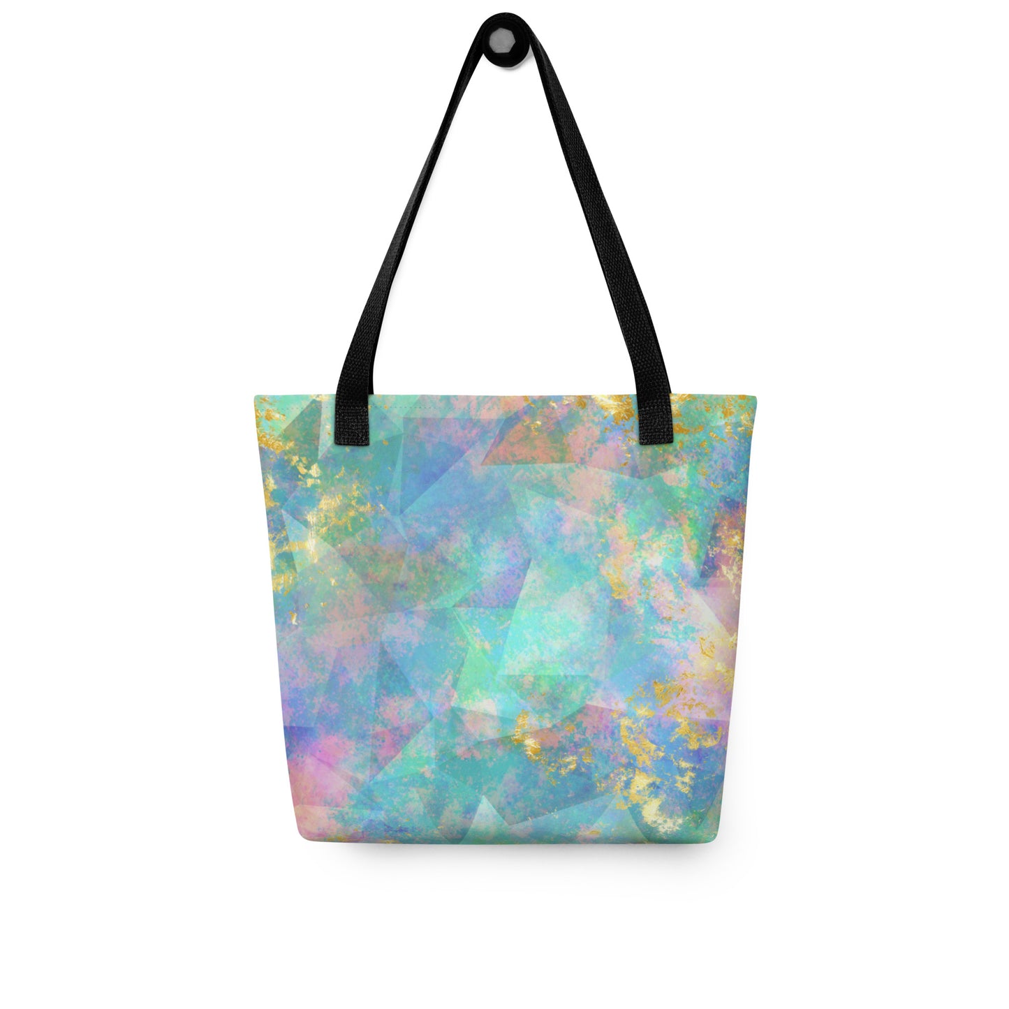 Neon Fractal Geometric All Over Print Tote Bag