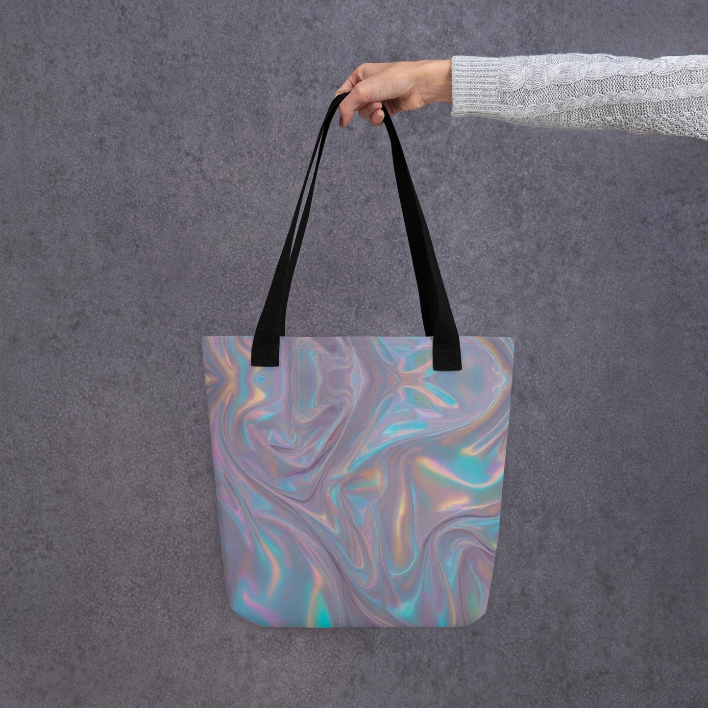 Purple Swirl All Over Print Tote Bag