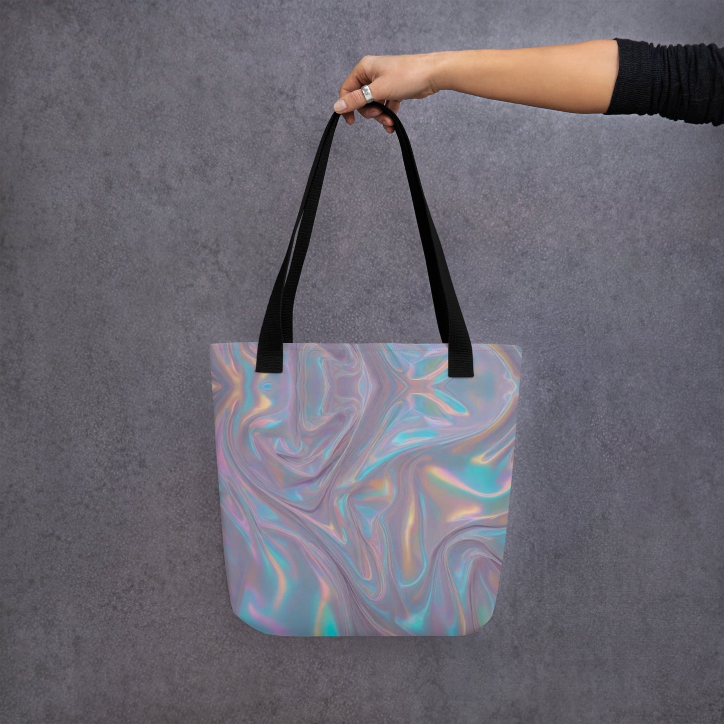 Purple Swirl All Over Print Tote Bag
