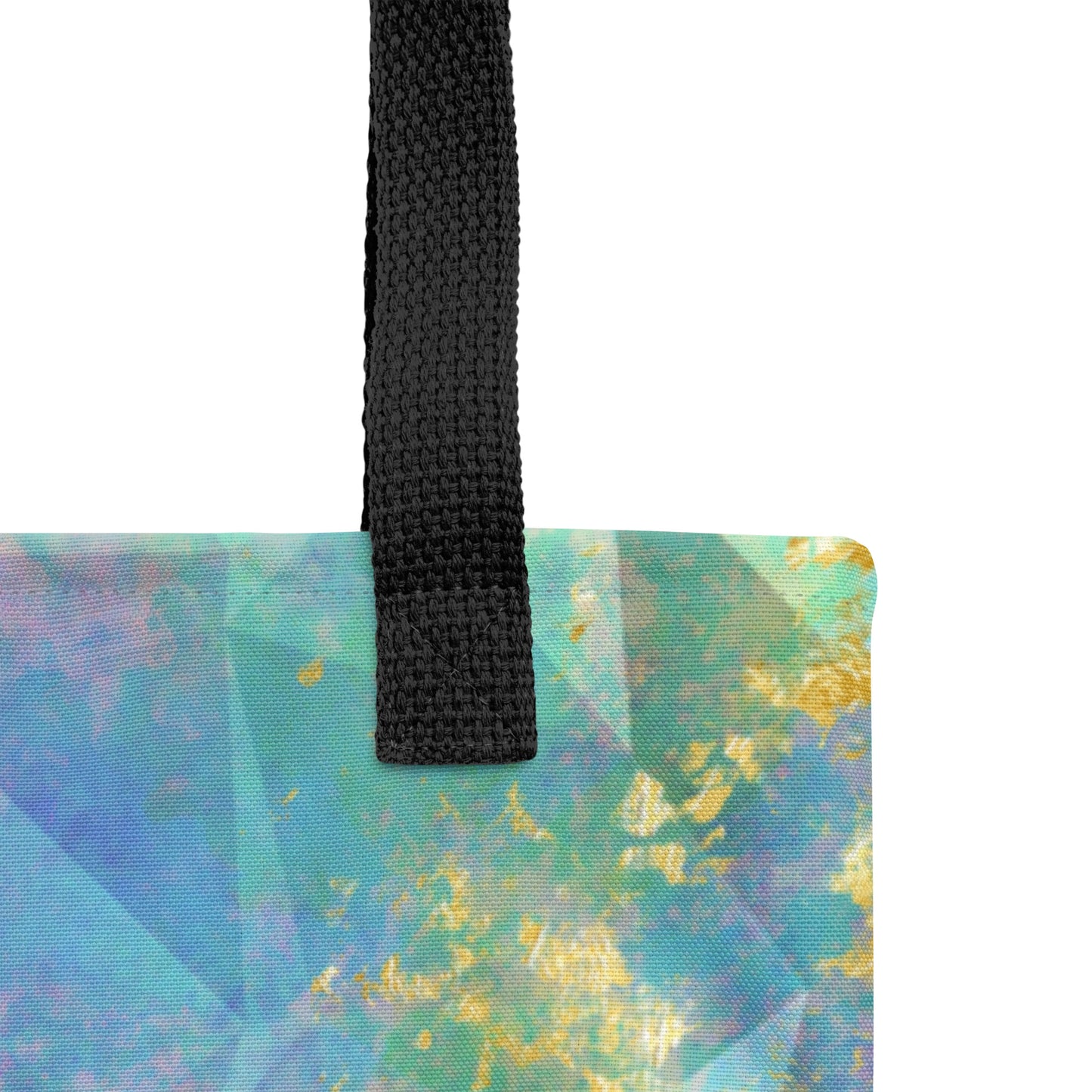 Neon Fractal Geometric All Over Print Tote Bag
