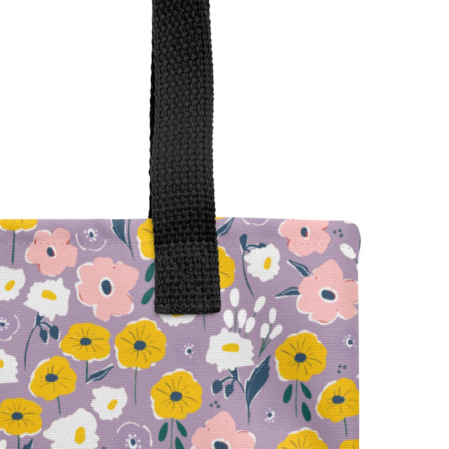 Purple Flower Floral Tote BagAll Over Print Tote Bag