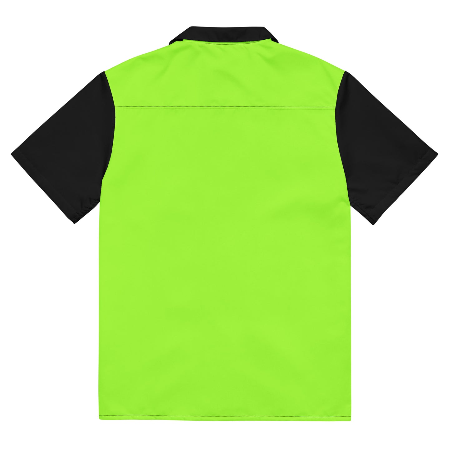 Neon Green & Black Unisex Eco Button Up Shirt
