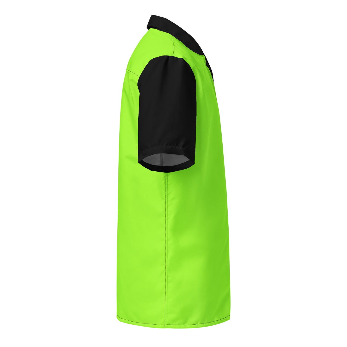 Neon Green & Black Unisex Eco Button Up Shirt