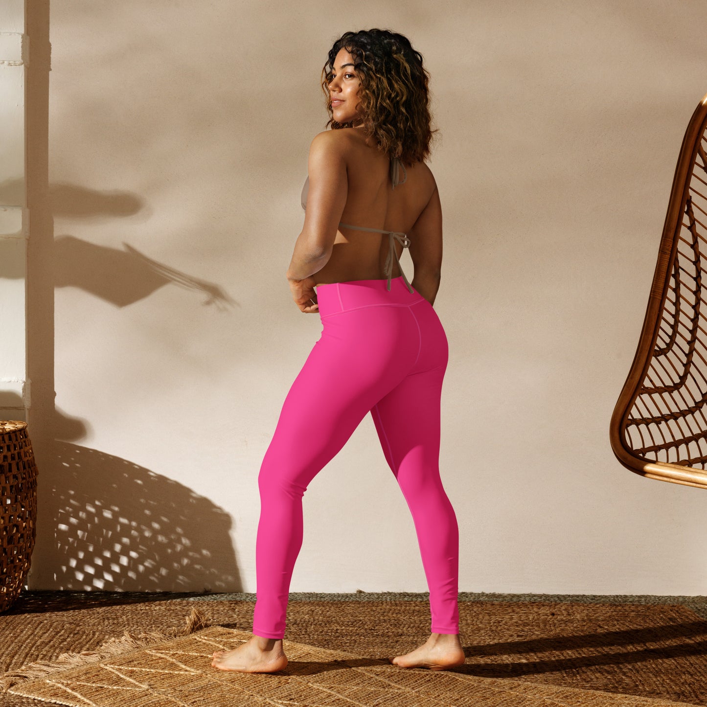 Neon Pink Yoga Leggings