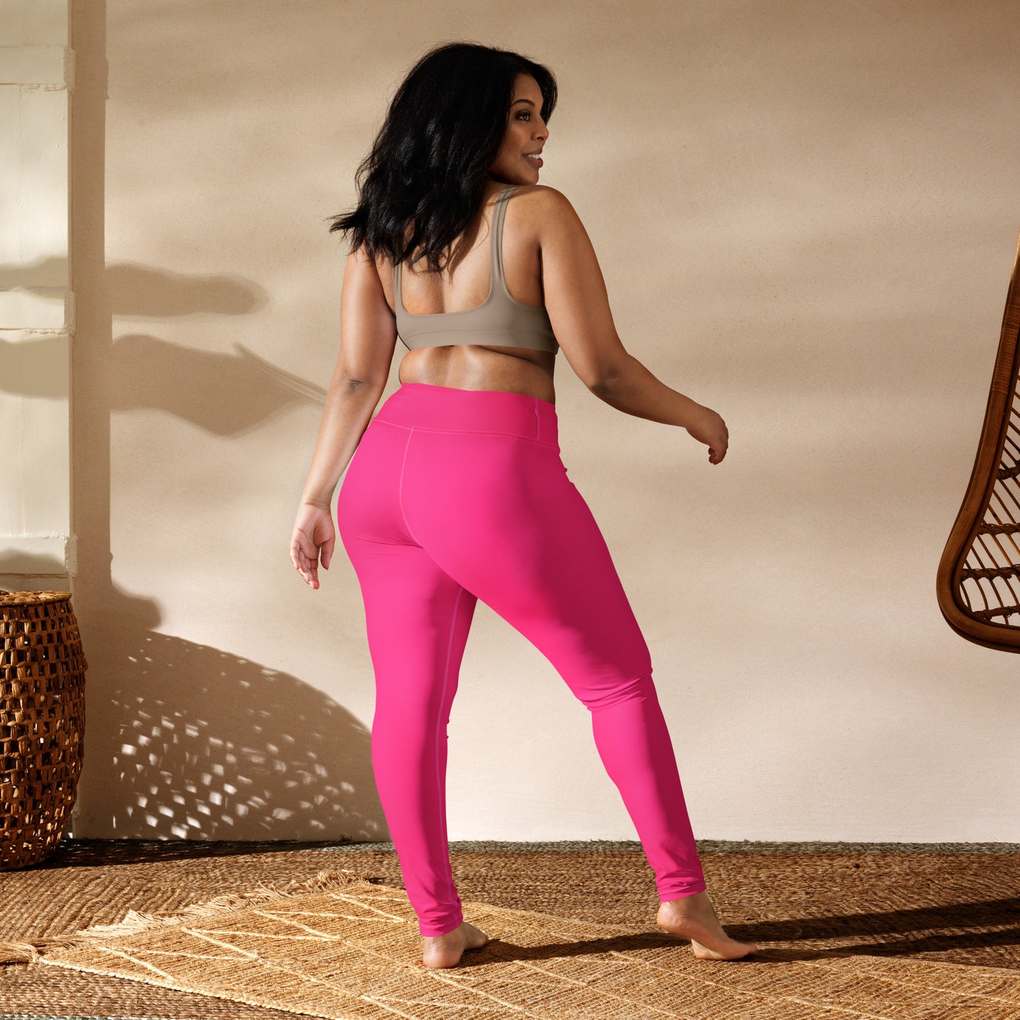 Neon Pink Yoga Leggings