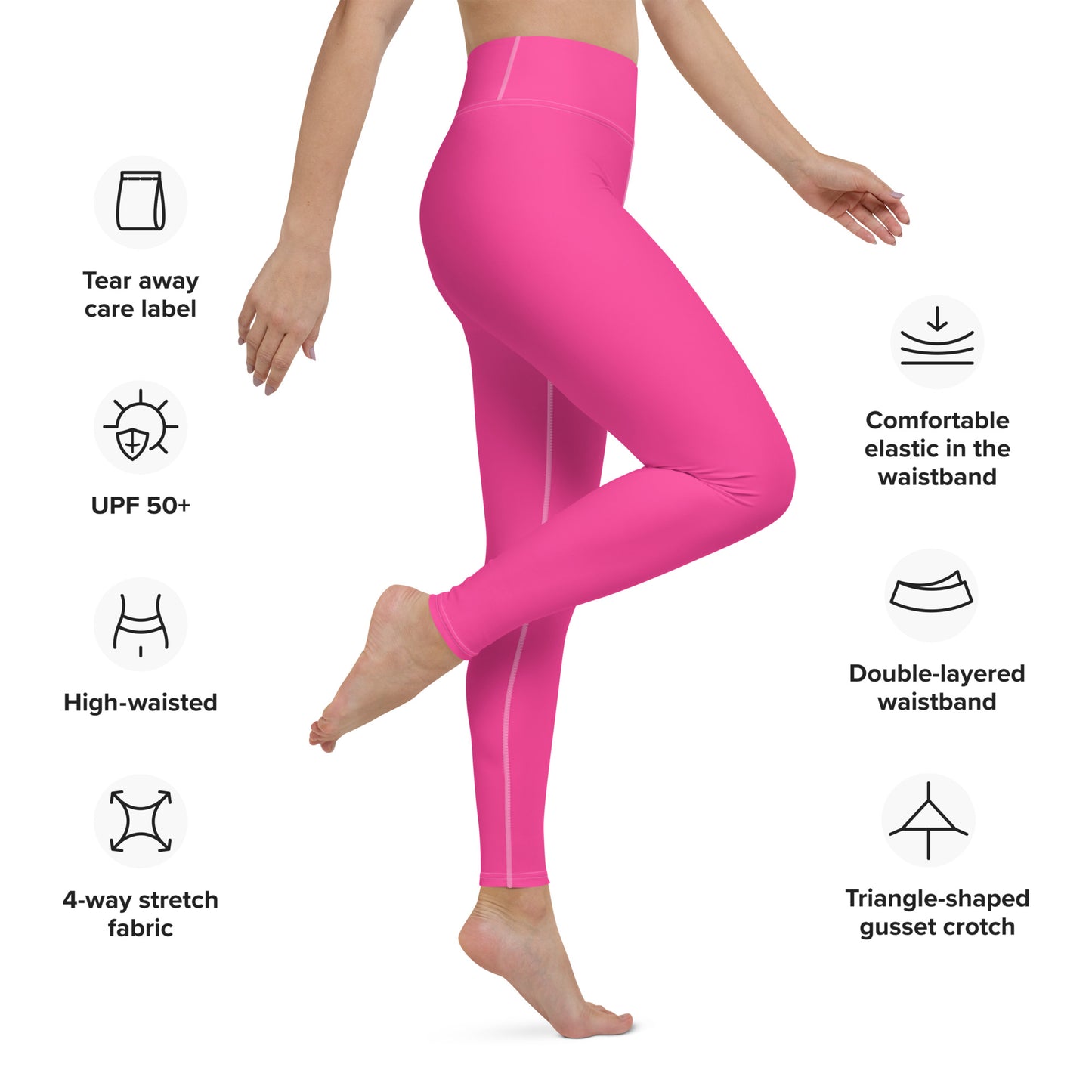 Neon Pink Yoga Leggings