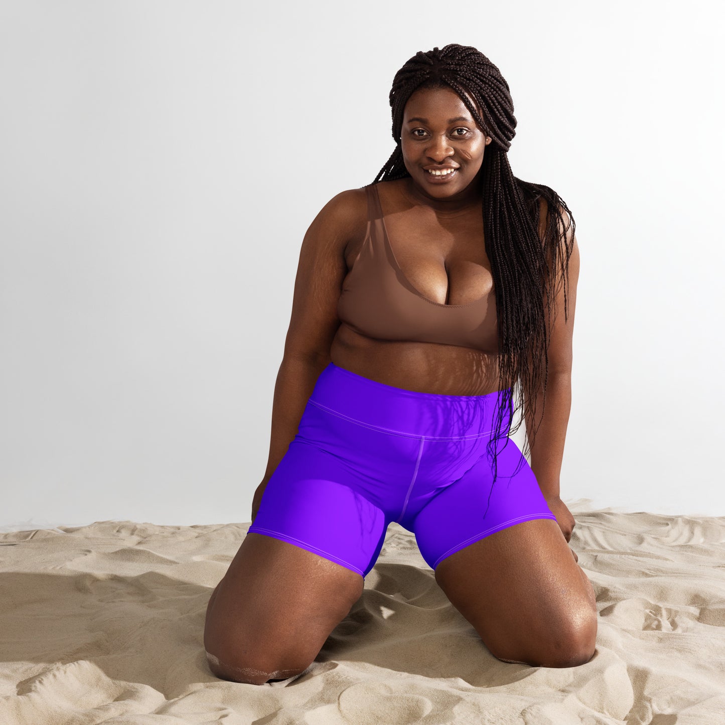 Neon Purple Yoga Shorts