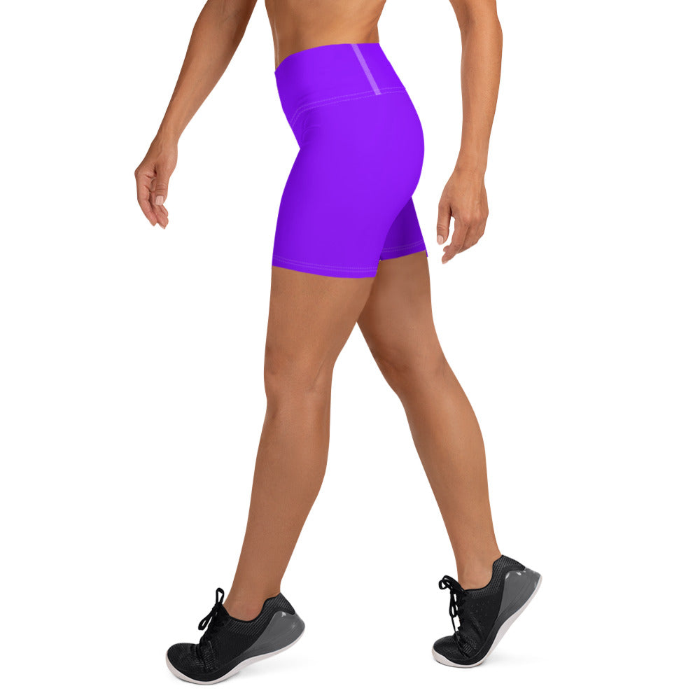Neon Purple Yoga Shorts