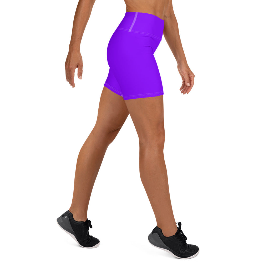 Neon Purple Yoga Shorts
