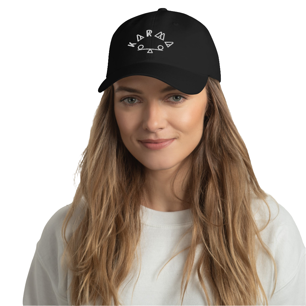 Karma Embroidered Dad Hat