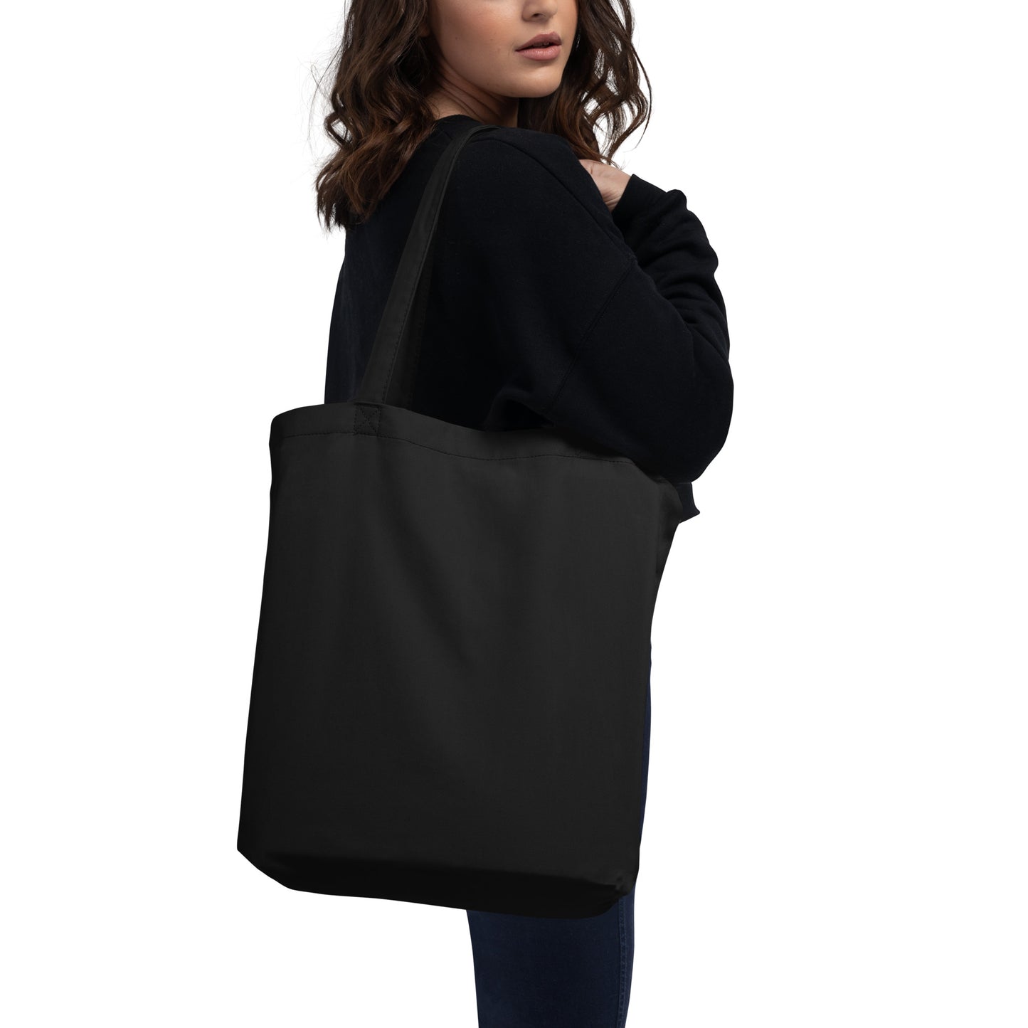 Organic Cotton Crescent Moon Cat Tote Bag