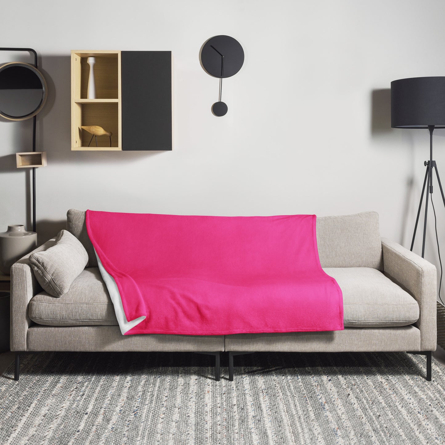 Neon Pink Throw Blanket