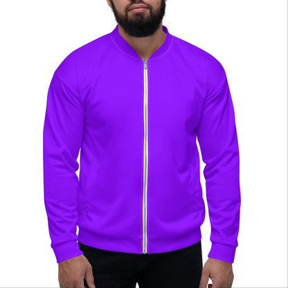 Neon Purple Unisex Bomber Jacket