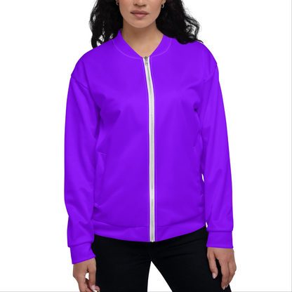 Neon Purple Unisex Bomber Jacket