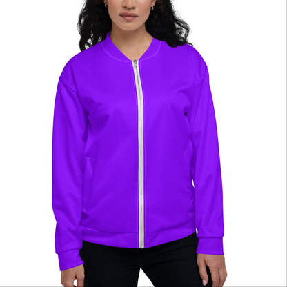 Neon Purple Unisex Bomber Jacket