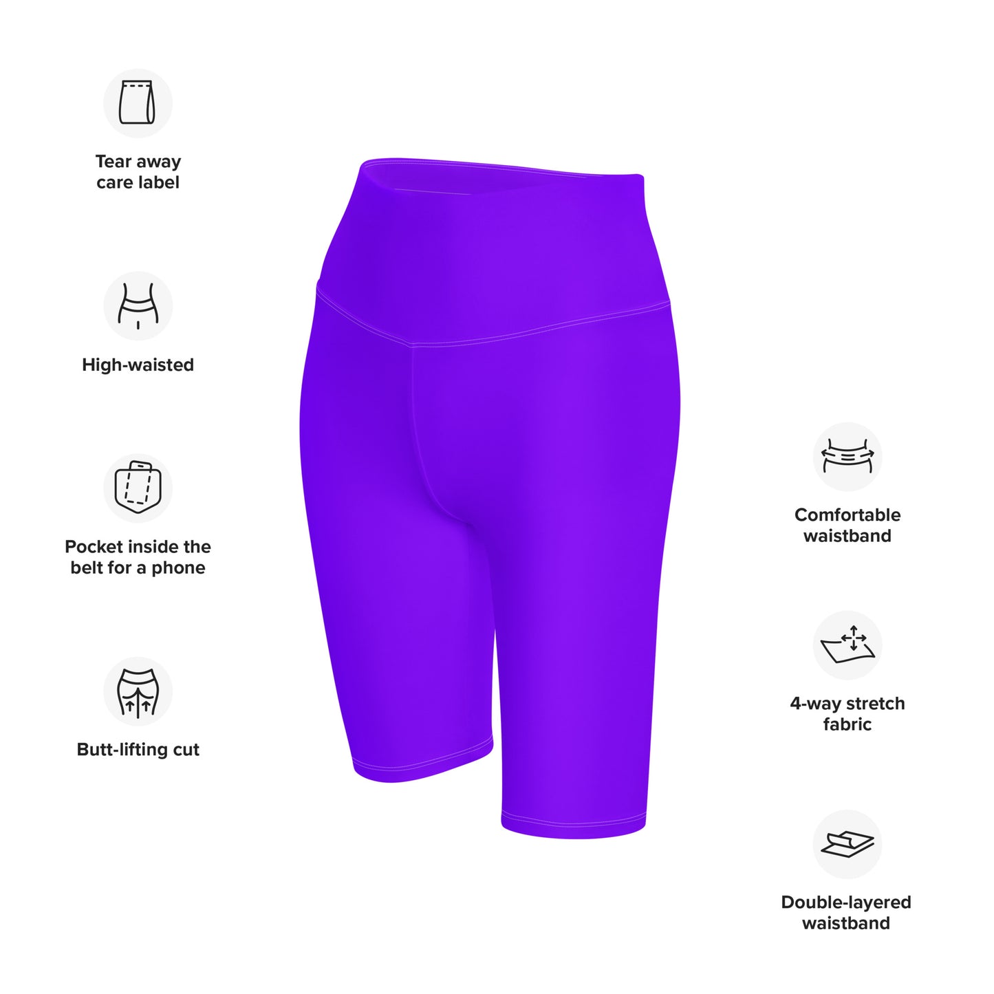 Neon Purple Unisex Shorts