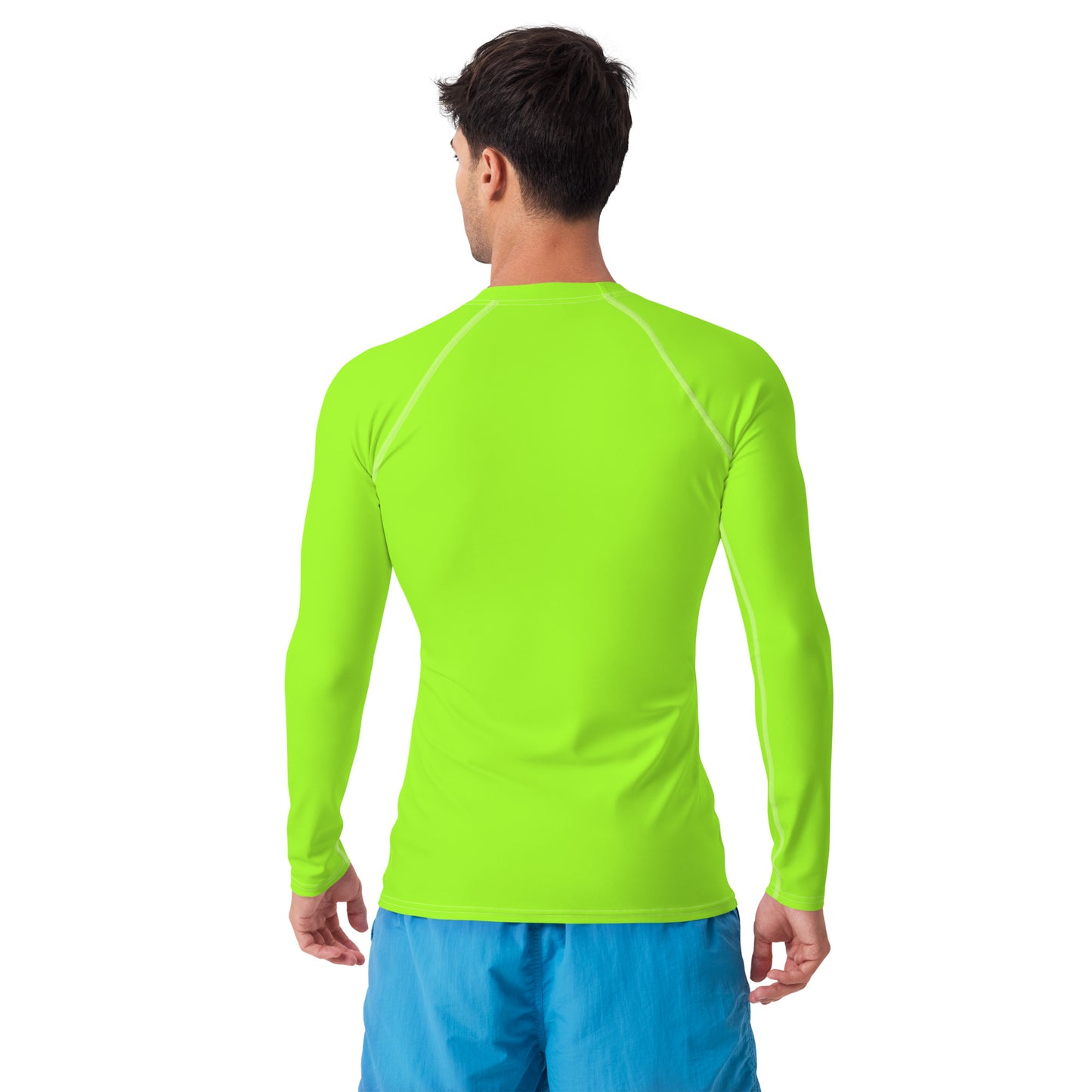 Neon Green Mens Rash Guard