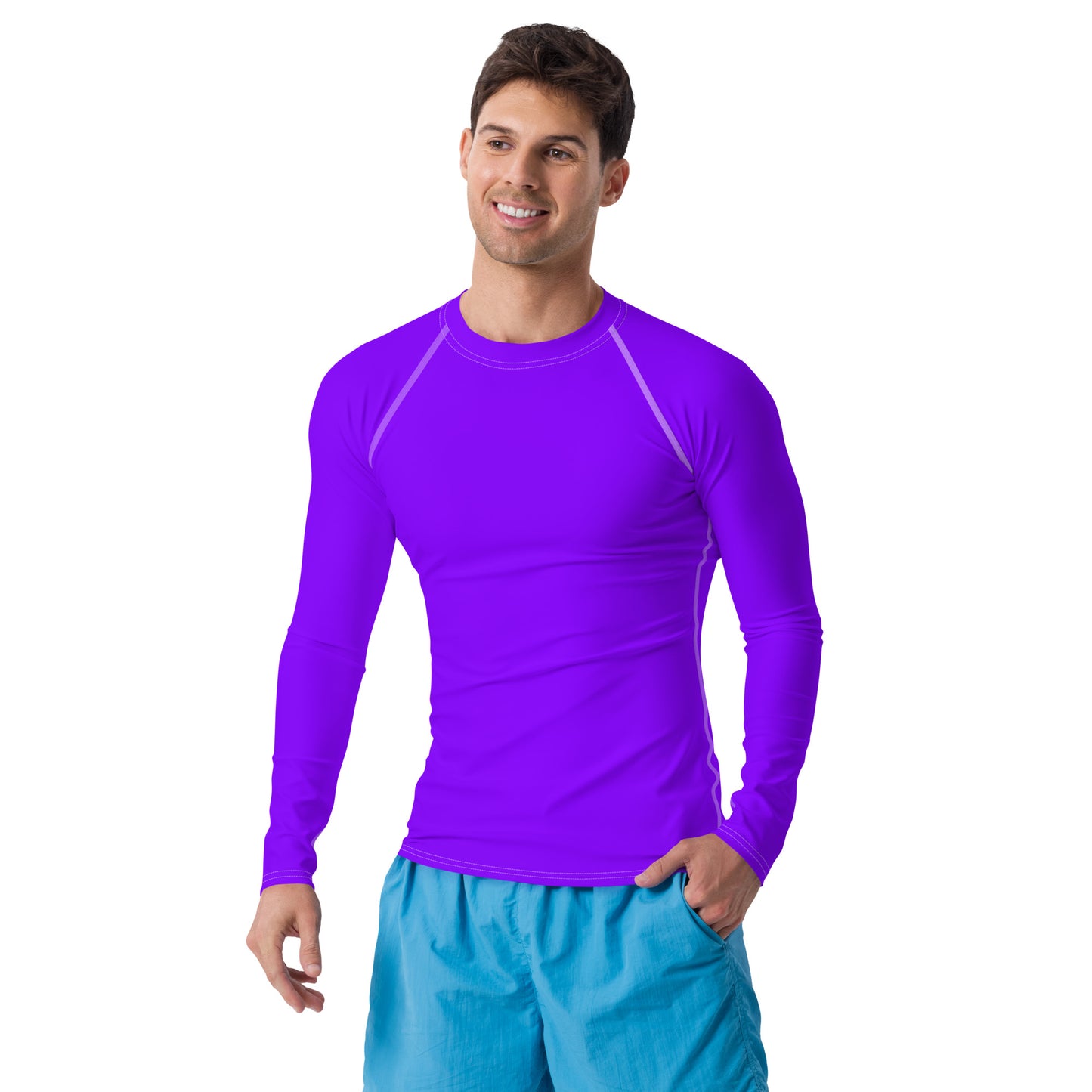 Neon Purple Men's Rash Guard