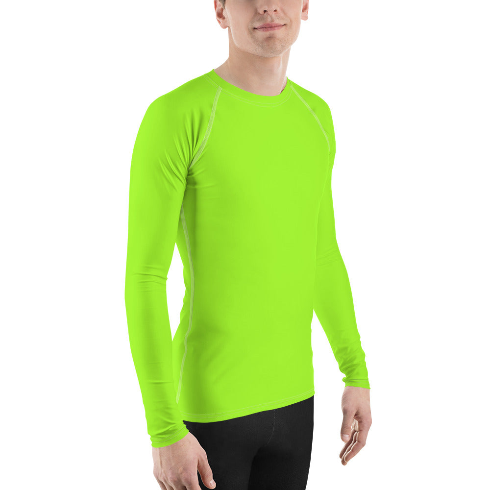 Neon Green Mens Rash Guard