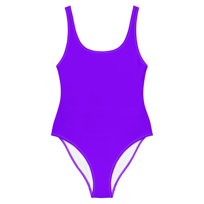 Highlighter Neon Purple One-Piece Swimsuit