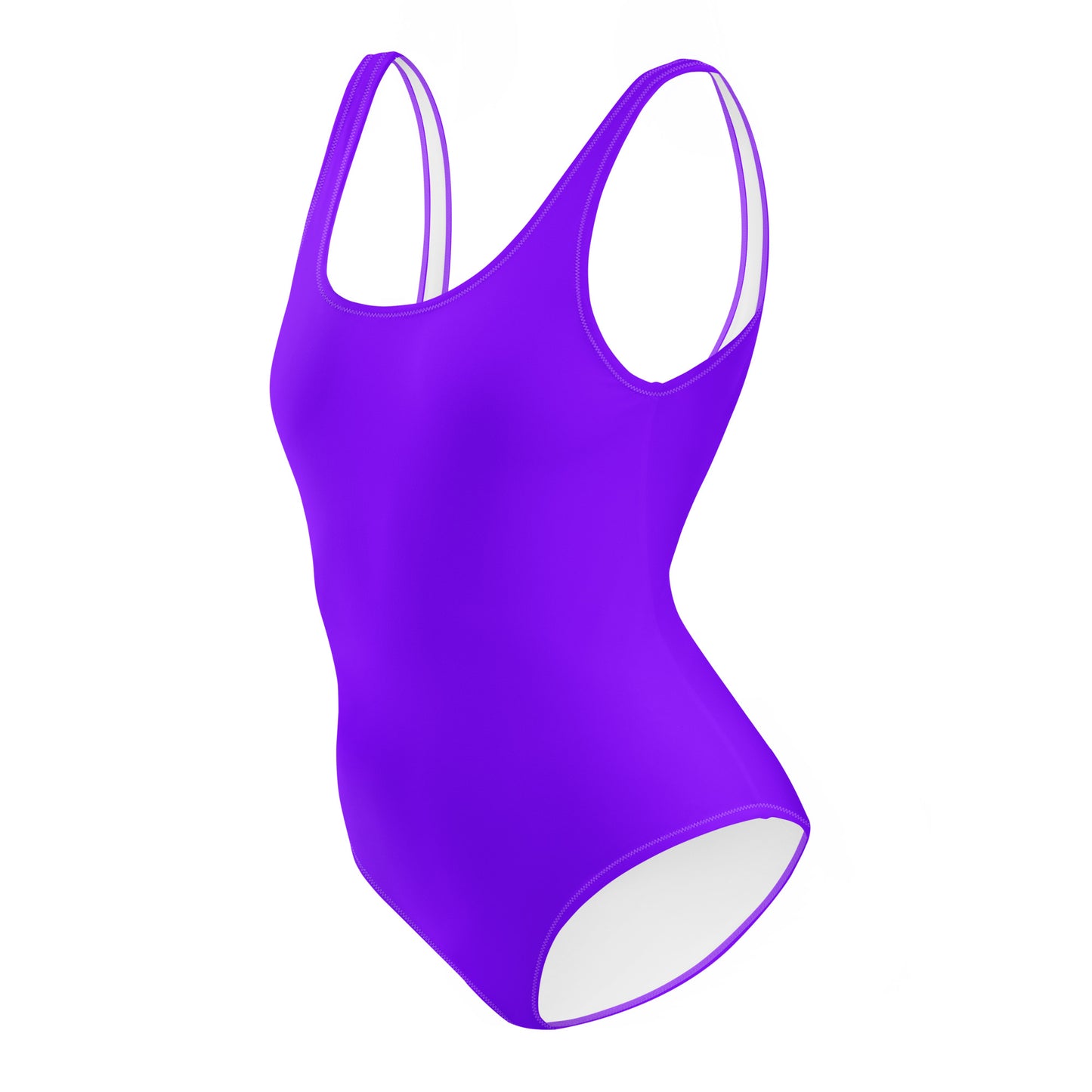 Highlighter Neon Purple One-Piece Swimsuit